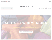 Tablet Screenshot of oakshottfabrics.com